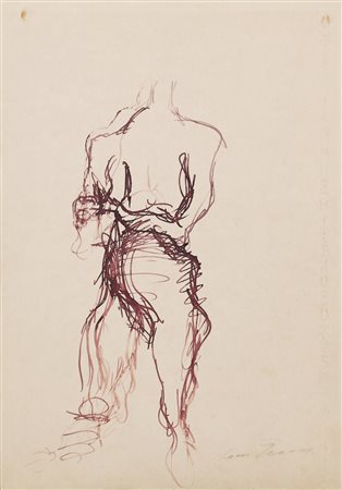 TRECCANI ERNESTO (1920 - 2009) Nudo. Tecnica mista su carta. Cm 20,00 x...