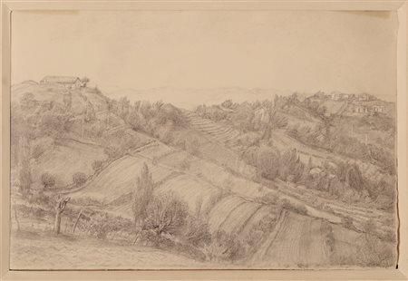 CARNEVALI FRANCESCO (1892 - 1987) La sera è vicina. . 1978. Matita su carta....