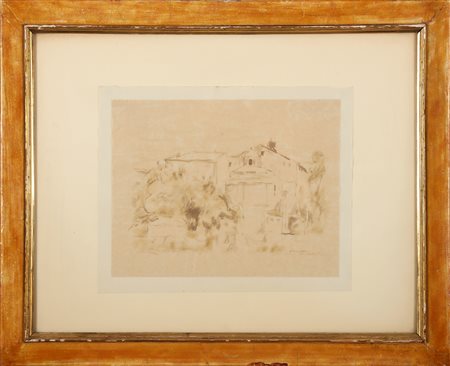 TAMBURI ORFEO (1910 - 1994) Senza titolo. 1942. Tecnica mista su carta. Cm...