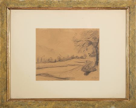 TOSI ARTURO (1871 - 1956) Senza titolo. Matita su cartoncino. Cm 24,00 x...