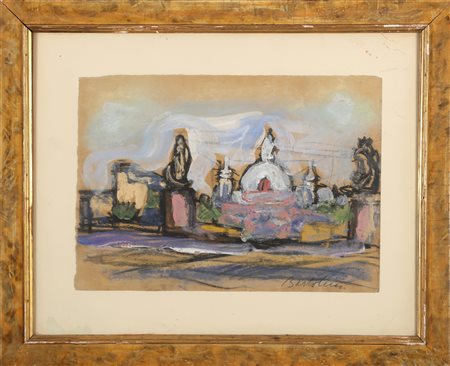 BARTOLINI LUIGI (1892 - 1963) Venezia. Tecnica mista su carta. Cm 35,00 x...