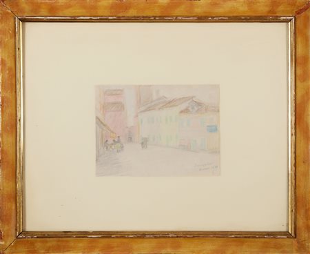 SEMEGHINI PIO (1878 - 1964) Burano. 1939. Tecnica mista su carta. Cm 21,00 x...