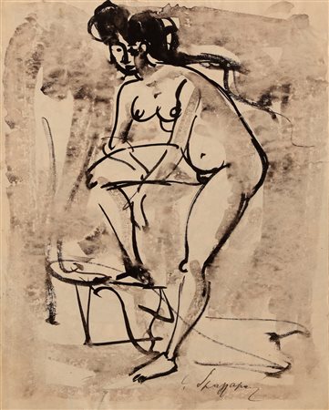 SPAZZAPAN LUIGI (1889 - 1958) Senza titolo. Tecnica mista su carta. Cm 21,00...