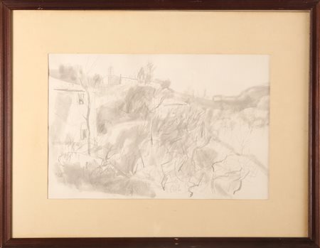 DALLA ZORZA CARLO (1903 - 1971) Senza titolo. Tecnica mista su carta. Cm...