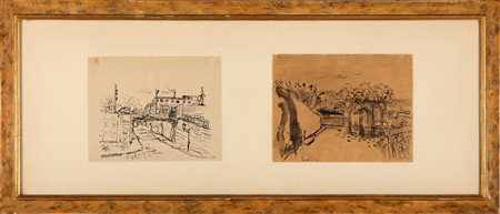 ARTISTI VARI Lotto composto da n. 2 opere. Tecnica mista su carta. Cm 28,00 x...