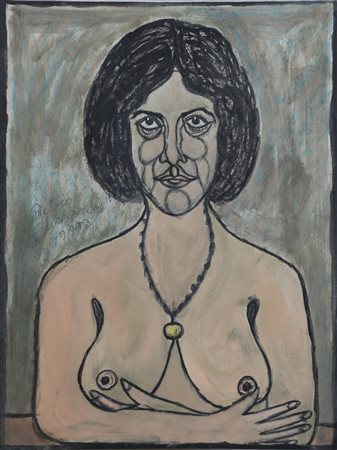 GHIZZARDI PIETRO (1906 - 1986) Senza titolo. 1973. Olio su cartone. Cm 60,00...