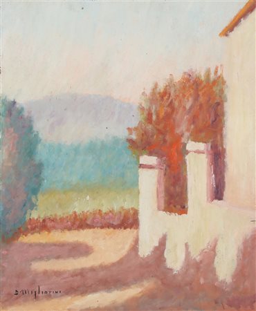 MIGLIORINI DINO (1907 - 2005) Senza titolo. Olio su faesite. Cm 40,00 x...