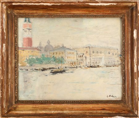 ROSTI CARLO FORTUNATO (1885 - 1974) Venezia. 1948. Olio su tavola. Cm 35,00 x...