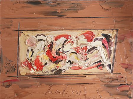 SCATIZZI SERGIO (1918 - 2009) Senza titolo. Olio su tavola. Cm 40,00 x 30,00....