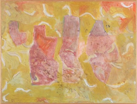 JAREMA JOZEF (1900 - 1974) Senza titolo. . 1949. Tecnica mista su tavoletta....