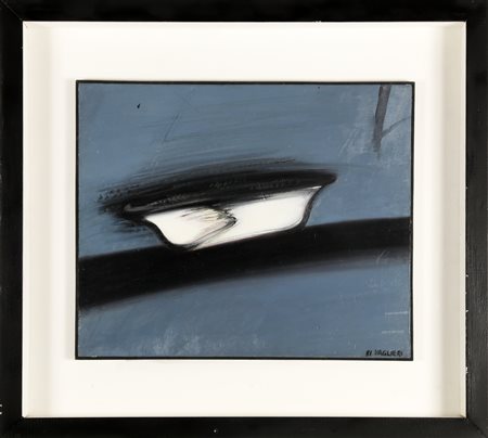 VAGLIERI TINO (1929 - 2000) Piatto che si rompe nella città. 1981. Olio su...