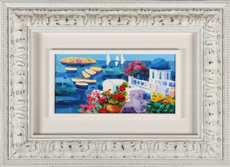 FACCINCANI ATHOS (n. 1951) La terrazza dei sogni. 2012. Olio su tela . Cm...