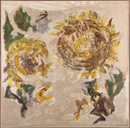 PEDRINA FRANCO (n. 1934) Senza titolo. 1981. Tecnica mista su tela. Cm 100,00...