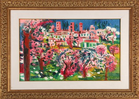 FACCINCANI ATHOS (n. 1951) Senza titolo. Olio su tela . Cm 80,00 x 50,00....