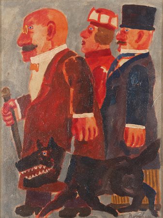 BORGHESE FRANZ (1941 - 2005) Senza titolo. Olio su tela . Cm 30,00 x 40,00....