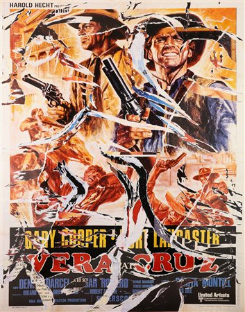 ROTELLA MIMMO (1918 - 2006) Vera Cruz. Litodecollage. Cm 70,00 x 100,00. P.a....