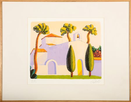 SALVO (1947 - 2015) Senza titolo. Litografia. Cm 42,00 x 36,00. P.a. Tiratura...