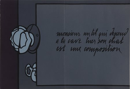 ADAMI VALERIO (n. 1935) Darriere le Miroir, Adami Valerio, n. 214. . 1975....