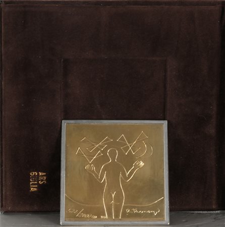 TAMAYO RUFINO (1899 - 1991) L'uomo e l'infinito. . Incisione su lamina. Cm...