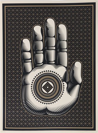 CRYPTIK Hand of Fatima. . 2012. Serigrafia. Cm 45,50 x 61,00. 100/125....