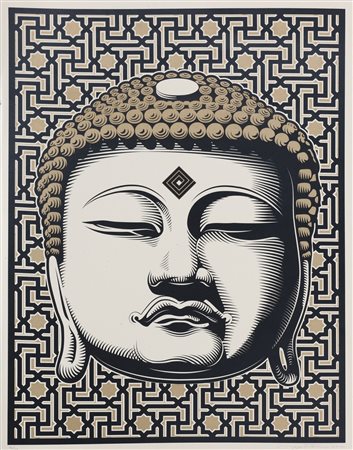 CRYPTIK Buddha. . 2012. Serigrafia. Cm 45,50 x 61,00. 94/125. Tiratura, firma...