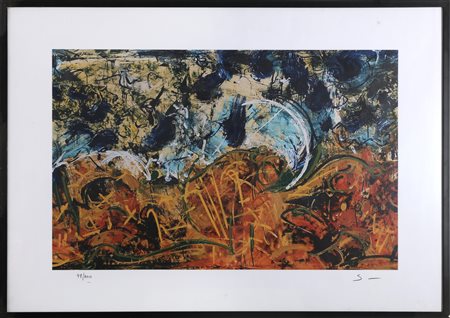 SCHIFANO MARIO (1934 - 1998) Orizzonte. Serigrafia. Cm 100,00 x 70,00....