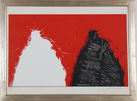 SCANAVINO EMILIO (1922 - 1986) Senza titolo. Litografia. Cm 70,00 x 50,00....