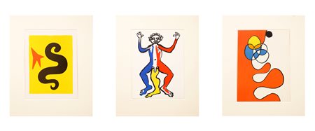 CALDER ALEXANDER (1898 - 1976) Lotto composto da n.3 fogli. Derrière le...