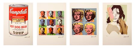 WARHOL ANDY (1928 - 1987) Lotto composto da 4 fogli. Litografia. Cm 38,50 x...