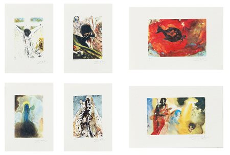 DALI' SALVADOR (1904 - 1989) Cartella contenente 6 fogli. Litografia. Cm...