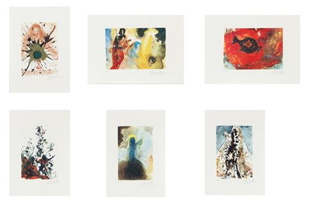DALI' SALVADOR (1904 - 1989) Cartella contenente 6 fogli. Litografia. Cm...