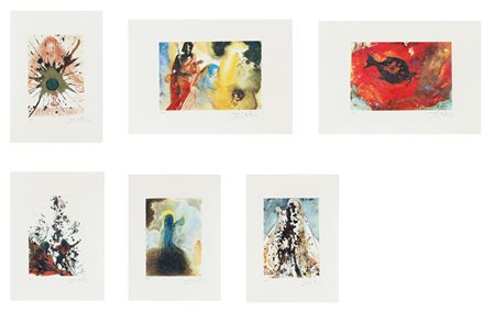 DALI' SALVADOR (1904 - 1989) Cartella contenente 6 fogli. Litografia. Cm...