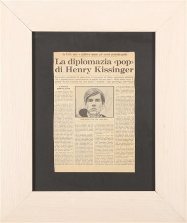 WARHOL ANDY (1928 - 1987) Senza titolo. Biro su carta. Cm 18,00 x 28,00....