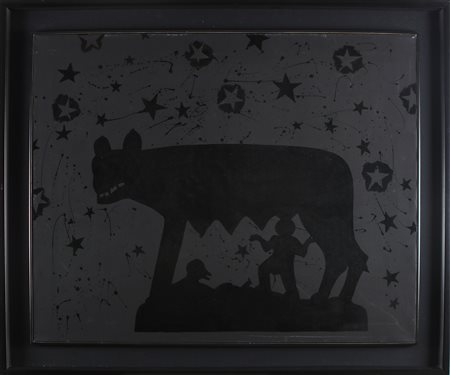 ANGELI FRANCO (1935 - 1988) Senza titolo. . Smalto su tela. Cm 100,00 x...