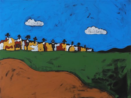 FESTA TANO (1938 - 1988) Senza titolo. . Acrilico su tela. Cm 80,00 x 60,00....