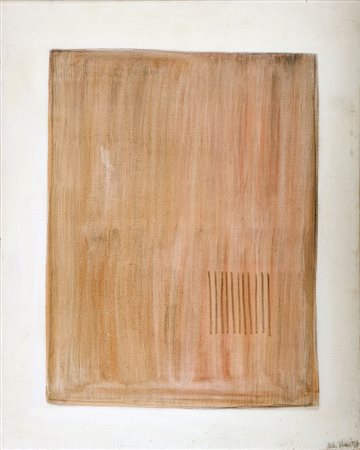 ARTURO VERMI 1928 - 1988 Paesaggio, 1963 Olio diluito su tela, cm. 100 x 80...