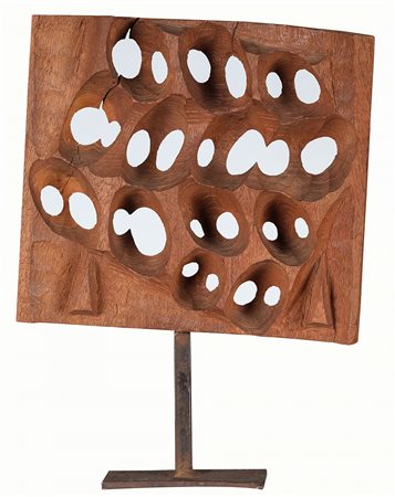 TOMONORI TOYOFUKU 1925 Senza titolo, 1964 Scultura in legno, cm. 29 x 21,...
