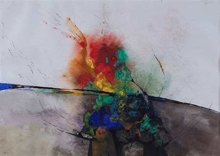 LUCIANO GASPARI 1913 - 2007 Senza titolo Tecnica mista su carta, cm. 47 x 67...