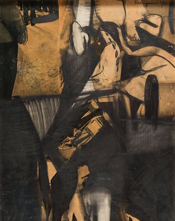 BEPI ROMAGNONI 1930 - 1964 Senza titolo, 1962 Tecnica mista e collage su...