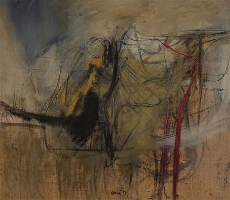 RODOLFO ARICO' 1930 - 2002 Senza titolo, 1959 Olio su tela, cm. 147 x 167...