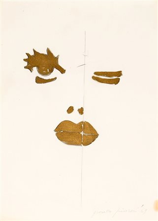 GIOSETTA FIORONI 1932 Fisionomie, 1969 Smalto e grafite su carta, cm. 33 x 24...