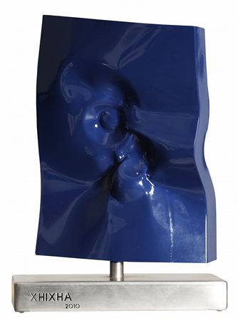 HELIDON XHIXHA 1970 Energia attraverso il blu, 2010 Scultura in ferro...