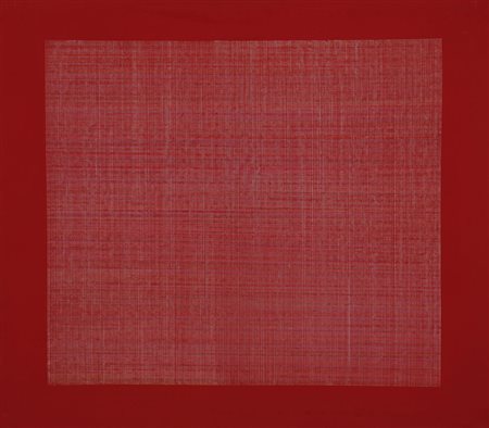 ALBERTO BARDI 1918 - 1984 Sul rosso, 1974 Pastello a cera e tempera su tela,...