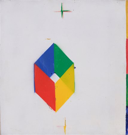 RODOLFO ARICO' 1930 - 2002 Scatola solare, 1966 Olio su tela, cm. 40 x 40...