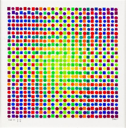 JULIO LE PARC 1928 Serie 29 9/9 – 9/9, 1971 Acrilico su tela, cm. 25,5 x 25,5...