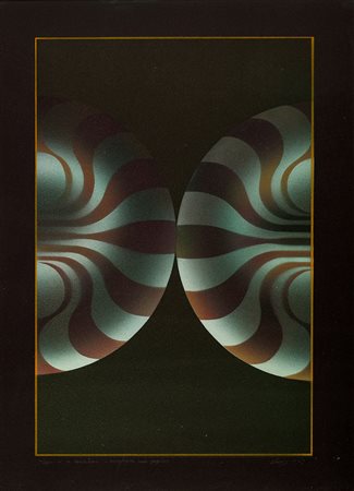 JULIO LE PARC 1928 Theme 71 a variation, 1979 Acrilico su carta, cm. 55 x 40...