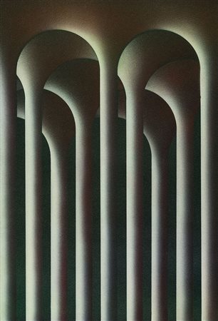 JULIO LE PARC 1928 Theme 22 a variation Acrilico su carta, cm. 55 x 40...