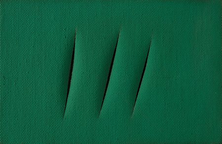 LUCIO FONTANA 1899 - 1968 Concetto spaziale, Attese, 1960 Idropittura su...
