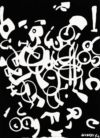 CARLA ACCARDI 1924 - 2014 Senza titolo, 1954 Tempera alla caseina su carta,...