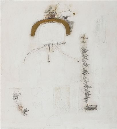 MAGDALO MUSSIO 1925 - 2006 Senza titolo, 1998 Tecnica mista su tavola, cm. 52...